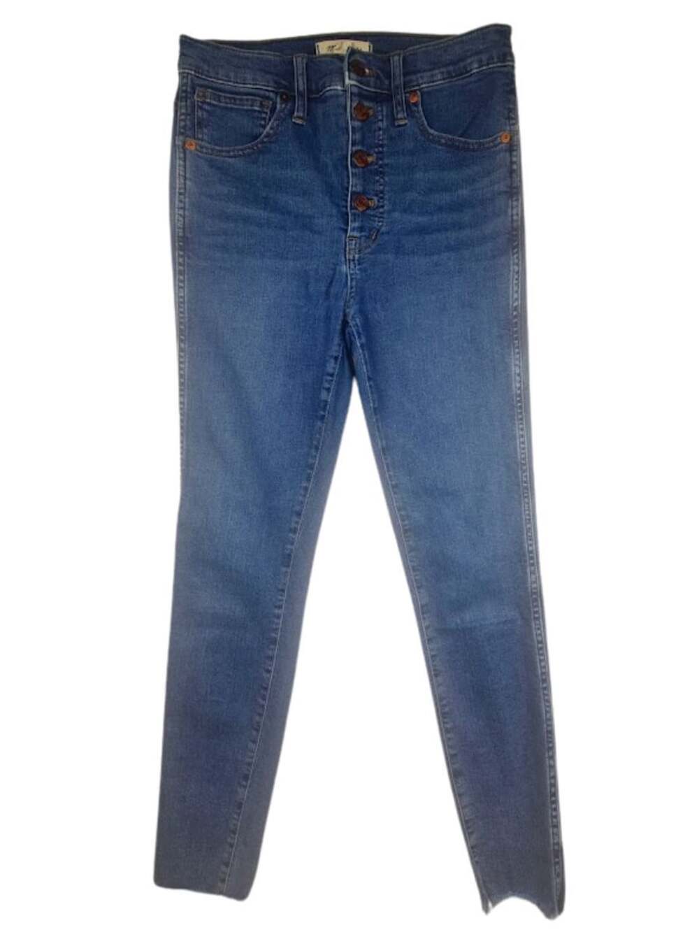 Madewell 10" High-Rise Skinny Jeans Womens 27 Blue Button Fly